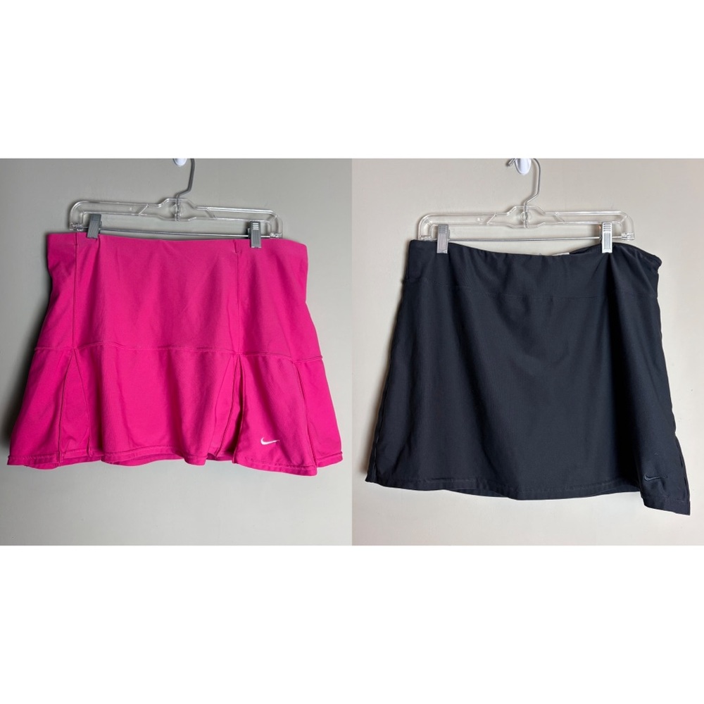 Nike Women's Pink and Black Skort Bundle Size Large
